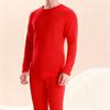 Comércio Exterior Transfronteiriço Atacado Conjunto de Roupa Térmica Outono e Inverno Masculino Gola Redonda Veludo Alemão Escovado Roupas de Outono e Calça Comprida Camiseta Base