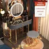 Penteadeira de luxo pequena, conjunto de mesa de maquiagem estilo princesa nórdico moderno simples para quarto