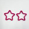 Llavero de estrella de cinco puntas pintado con aerosol de color, anillo plano cerrado, llavero hecho a mano, llavero DIY, accesorios de joyería, colgante