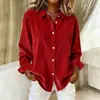 2026 Comercio Exterior Transfronterizo Europeo y Americano Ropa de Mujer Otoño e Invierno Nuevos Modelos Sitio Independiente de Amazon Camisas Casuales de Pana para Mujer