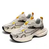 Novos tênis masculinos dad shoes com blocos de cor e malha, sola grossa, respiráveis e antiderrapantes, sapatos esportivos casuais e modernos para o dia a dia