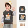 Ropa Infantil Panda Kaka Chaleco de Punto para Niños Chaleco de Bebé para Primavera y Otoño Top de Otoño para Niñas Ropa de Otoño para Bebés Niños