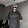Camiseta de Manga Corta Tie-Dye Estilo Americano Nueva para Hombre Verano 2025, Marca Fresca y de Moda, Camiseta Pesada de Corte Holgado para Adolescentes