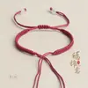 Pulseiras DIY Semi-Acabadas Tecidas à Mão, Combinação Livre de Joias Douradas e Prateadas, Pingentes de Jade, Contas, Acessórios, Pulseiras Ajustáveis