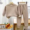 7A2025 Nuevo Traje Cálido de Pana Sin Costuras para Otoño e Invierno Uniforme Escolar Mágico para Niños y Niñas Suministro de Fabricante Mayorista