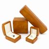 Caja de Embalaje para Joyería, Caja de Regalo con Textura de Madera Maciza, Caja para Joyería, Caja de Madera para Anillos, Caja para Joyería, Suministro Exclusivo para Exportación Transfronteriza