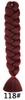 Peluca de trenza grande de color de comercio exterior xpression trenza sucia negra africana fibra química trenza grande