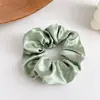 Goma de Pelo Grande de Satén Estilo Perezoso para Mujeres, Lazo para el Cabello de Alta Gama, Accesorio para el Cabello de Color Sólido, Estilo Coreano Personalizado