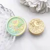 Sello de cera transfronterizo con cabeza de cobre con patrones de luna, rosa y mariposa, cabeza de sello universal, accesorio de decoración para invitaciones de boda