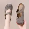 Mules Tejidos Calados Retro para Mujer, Nuevos Zapatos Transpirables Slip-On de Suela Suave Estilo Birkenstock para Primavera/Verano 2026