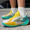 Zapatillas de baloncesto auténticas para niños y jóvenes, otoño, transpirables, amortiguación de rebote, antideslizantes, resistentes al desgaste, zapatillas profesionales prácticas 45