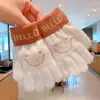 Guantes de Dedos Lindos para Niños Niñas Invierno Prueba de Frío Cálido Juego de Cinco Dedos Conjunto Completo de Dedos Tejido para Bebé Niños de Invierno