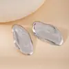 Moda Europeia e Americana Personalidade Simples Irregular Estilo Metal Brincos Transfronteiriços Geométricos Plissados Superfície Lisa Temperamento Minimalismo Ornamentos de Orelha