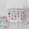 Bolsa de Algodón Acolchada Estilo Coreano Linda para Labiales, Cartera Dulce para Damas, Neceser Portátil, Bolsa de Maquillaje