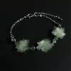 "Brote de la Suerte" Pulsera de Flor de Hoja Verde Pequeña Fresca Estilo Coreano Pulsera Sencilla Elegante de Aspecto Sofisticado