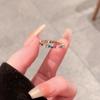 Anel vintage de pedra preciosa arco-íris feminino nicho anel liso de alta qualidade zircônia anel aberto joias atacado anel de diamante anel de falange porta-anel