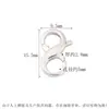 Hebilla de plata de ley S925 de 8 caracteres, simple, retro, de dos vías, con resorte, para pulsera, collar, accesorios de joyería