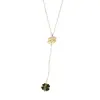 Bestseller transfronterizo: Collar de borlas en forma de Y de margarita para mujer, lujo ligero con un toque de alta gama, nicho y no se decolora