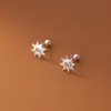 Brincos de Tarraxa de Girassol para Homens, Piercings de Osso de Orelha com Rosca para Mulheres, Acessórios de Orelha Minimalistas de Moda de Nicho