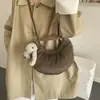 Bolso Pequeño Retro de Felpa para Axila para Mujer 2026 Nuevo Otoño Invierno Bolso Esponjoso de Mano Bolso Cruzado para Viajes Diarios