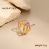 Diseño de Nicho Transfronterizo Europeo y Americano Regalo del Día de San Valentín Conjunto de Joyería para Mujer con Collar, Anillo y Pulsera de Corazón de Oro de 18K