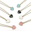 Acessórios para Joias DIY Coração Esmaltado Dupla Face Letra Inglesa 26 Pingentes de Liga para Colar Brincos Pulseira Charms