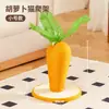Columna de Sisal para Gatos para Arañar Zanahoria Rascador para Gatos Estante para Trepar Gatos Integrado Resistente al Desgaste Sin Desperdicios Rascador Vertical Juguete Afilador de Uñas