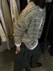 Suéter de Punto Casual Versátil para Mujer con Rayas Horizontales y Cuello Redondo, Nuevo Diseño Retro Perezoso de Rayas Otoño/Invierno 2026