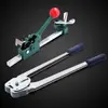 Máquina flejadora manual simple con tensor extendido de 350, juego de máquina flejadora manual operada a mano
