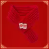 Bufanda de Año Nuevo para Gatos y Perros Transfronteriza, Bufanda Tejida Roja para el Festival de Primavera, Estilo Chino con Buen Significado Auspicioso, Hecha a Medida para Perros Grandes