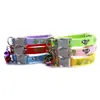 Collar Decorativo para Perro con Estampado de Cachorro Pastoral con Anillo de Campana en el Cuello, Correa de Tracción para Exteriores Anti-Pérdida, Hebilla Gris