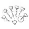 Venta al por mayor del fabricante Llavero con Cierre de Pinza de Langosta en Forma de Corazón Aleación de Zinc Figura de Corazón Cadena de Ocho Figura de Cuatro Secciones Accesorios para Joyería DIY