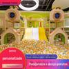 Parque infantil do castelo impertinente grande equipamento de playground interno pequeno pai-criança instalações de drenagem de escorregador produção