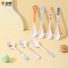 Cucharas de Dibujos Animados Infantiles Wuhe al por Mayor Vajilla de Melamina de Grado Alimenticio Lindas Cucharas para Comida Complementaria del Hogar Cucharas para Bebés