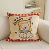 Almohada de Cachorro Linda Cama de Noche Sofá Almohada Lumbar Cojín de Espalda Cojín de Sala de Estar Dormitorio Mesita de Noche Decoración de Cama Respaldo con Relleno