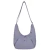 Bolso cruzado de hombro para mujer de color liso, versátil, de moda transfronteriza, mochila cruzada casual simple, bolsa de tela de nailon resistente al agua