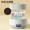 Dispensador de Agua para Gatos Temperatura Constante Máquina de Yogur Dispensador de Agua Calefacción de Invierno Plato de Bebida para Mascotas en Lata Plato de Acero Inoxidable para Gatos