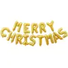 Juego de Letras Navideñas de 16 pulgadas Decoración para Fiesta MerryChristmas Globos de Papel de Aluminio Coloridos Rojo y Verde Navideño