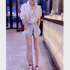 9187 Da Ai Mei Yi Yuan 2026 Primavera/Verão Nova Moda Estilo Coreano Gola Lapela Camisa Branca Manga Longa Emagrecedora Tendência Moda Feminina