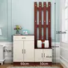 Zapatero para Puerta de Entrada con Perchero Integrado de Pie para Sala de Estar, Vestíbulo de Casa, Estantería de Almacenamiento para Puerta, Ropa y Sombreros