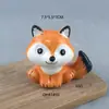 Mini Fofo Desenho Animado Criativo Raposa Cerâmica Enfeites de Mesa Artesanato Cerâmico Decorativo Mini Animais