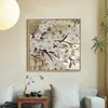 Pintura Decorativa Yinghao Pintada à Mão com uma Atmosfera de Planta de Luxo Leve, Pintura a Óleo Texturizada 3D para Entrada de Pousada e Arte de Parede de Hotel