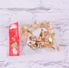 Adorno para Árbol de Navidad Lazo 5.5cm Lazo Rojo Afelpado Paquete de 12 Piezas Suministros Navideños