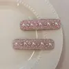 Pasador Rosa con Perlas y Pedrería Coreana, Accesorio para el Cabello Dulce y Lindo para Mujer, Tocado con Pedrería, Pinza para Flequillo, Pinza Lateral, Pasador para Cabello Suelto, Pinza BB