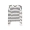 Suéter de rayas europeas y americanas 2026 Otoño Nuevo Estilo Temperamento Commute Casual Capa Base Tejido de Lana Camiseta Ropa Interior Suéter