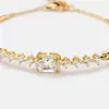 Pulsera Cuadrada de Diamante de Circonita Geométrica Simple y Elegante para Mujer, Versátil y Única, con un Toque de Lujo de Nicho y Elegante Accesorio para la Mano