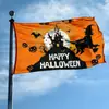 Especializado en Comercio Exterior, Banderas de Halloween, Banderas de Calabaza Espantapájaros Calavera, Banderas de Poliéster Pintadas con Spray por Ambos Lados, Personalizadas para Amazon