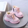 Botas Martin para Niños 2026 Otoño/Invierno Nuevas Botas para Niñas Botas de Algodón con Felpa Botines Botas de Cuero para Niños Botas de Algodón Zapatos para Bebé