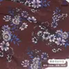 B28 venta al por mayor de fábrica fondo morado flores rotas estilo retro tela de gasa estampada tela para ropa camisa vestido
