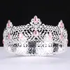 Festa de Coroação Europeia e Americana Transfronteiriça Coroa Barroca Redonda Coroa de Noiva Liga de Liga Estilo Palácio Retrô Tiara